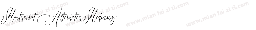 Montserrat Alternates Mediumy字体转换